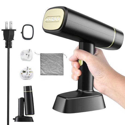 ANGILALA Steamer for Clothes, 100-250V Dual Voltage Travel Steamer for Clothes Portable, Travel Size Garment Steamer ＆ Iron 2 In 1, Europe Travel Essentials for Women