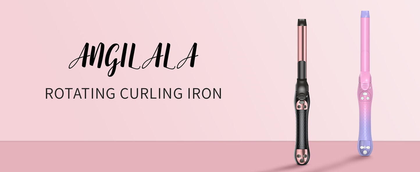 Rotating Curling Iron, Hair Curler Automatic Rotating, Risadora de Pelo Giratoria, Easiest Curling Iron for Beginners, Best Curling Iron for Thin Fine Hair
