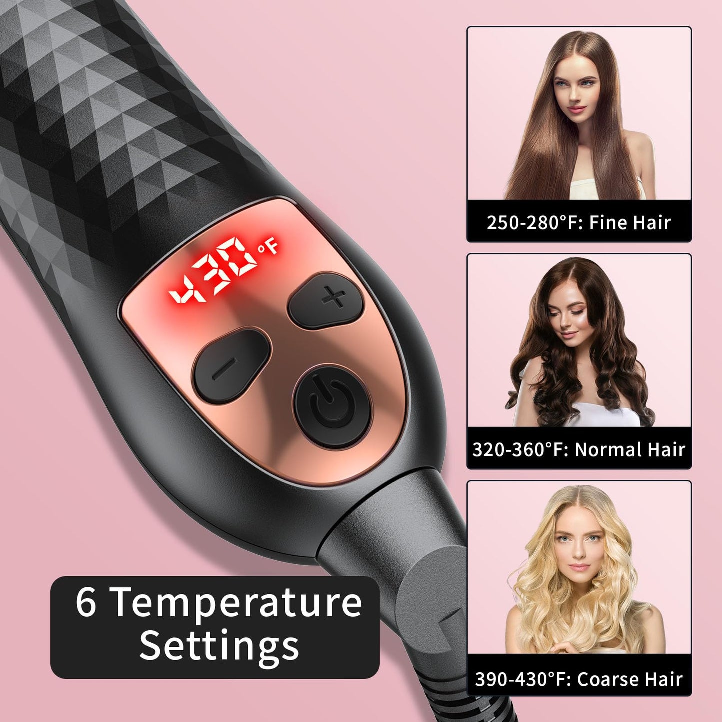 Rotating Curling Iron, Hair Curler Automatic Rotating, Risadora de Pelo Giratoria, Easiest Curling Iron for Beginners, Best Curling Iron for Thin Fine Hair
