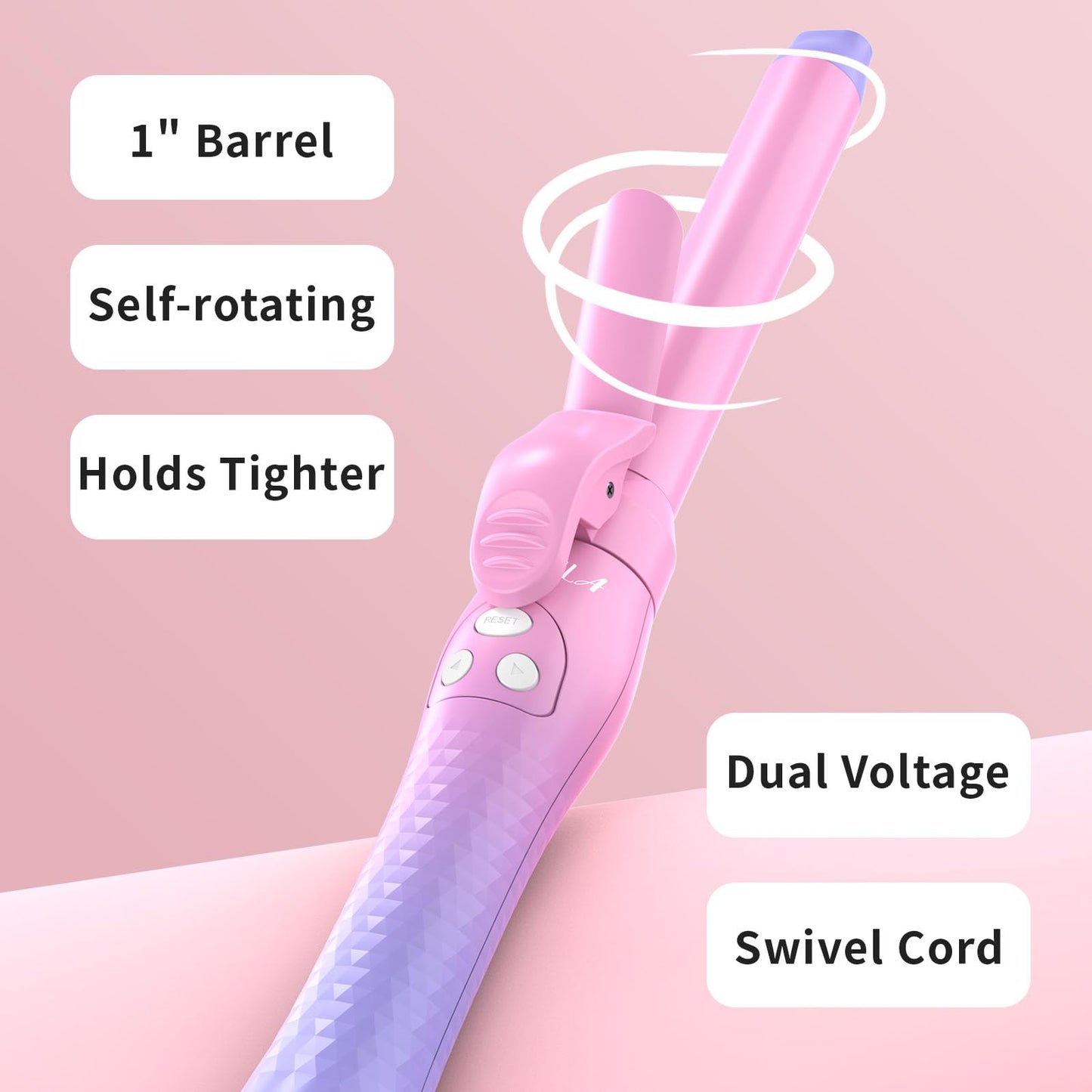 Rotating Curling Iron, Hair Curler Automatic Rotating, Risadora de Pelo Giratoria, Easiest Curling Iron for Beginners, Best Curling Iron for Thin Fine Hair