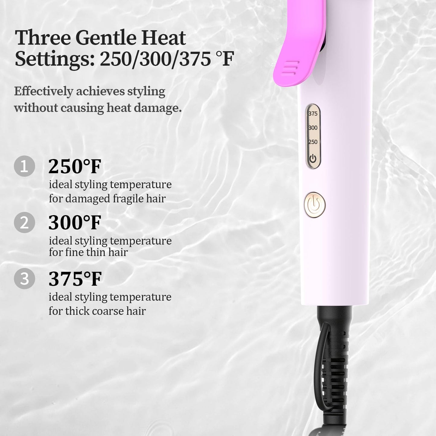 Travel Curling Iron with Storage Bag, Mini Curling Iron for Short Hair, Temp Control Mini Hair Curler with Dual Voltage, 3 Adjustable Temperatures, Europe Travel Essentials for Women