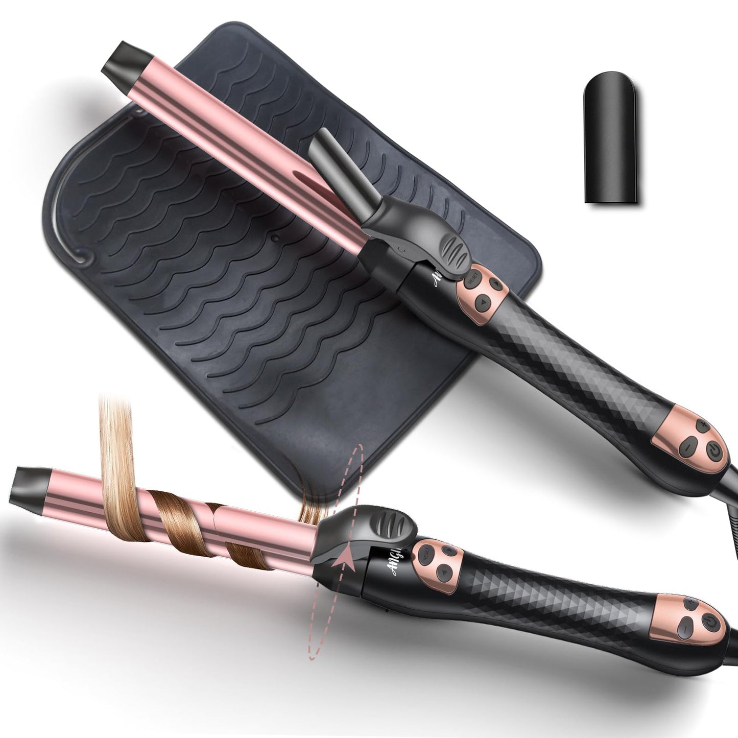 Rotating Curling Iron, Hair Curler Automatic Rotating, Risadora de Pelo Giratoria, Easiest Curling Iron for Beginners, Best Curling Iron for Thin Fine Hair