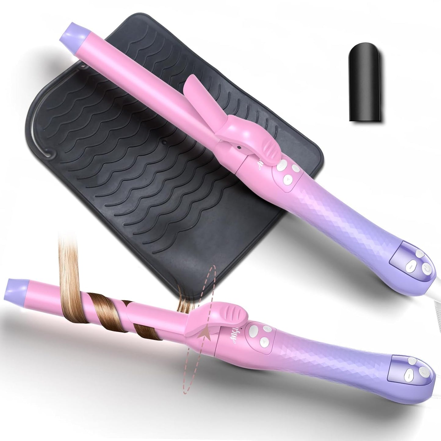 Rotating Curling Iron, Hair Curler Automatic Rotating, Risadora de Pelo Giratoria, Easiest Curling Iron for Beginners, Best Curling Iron for Thin Fine Hair